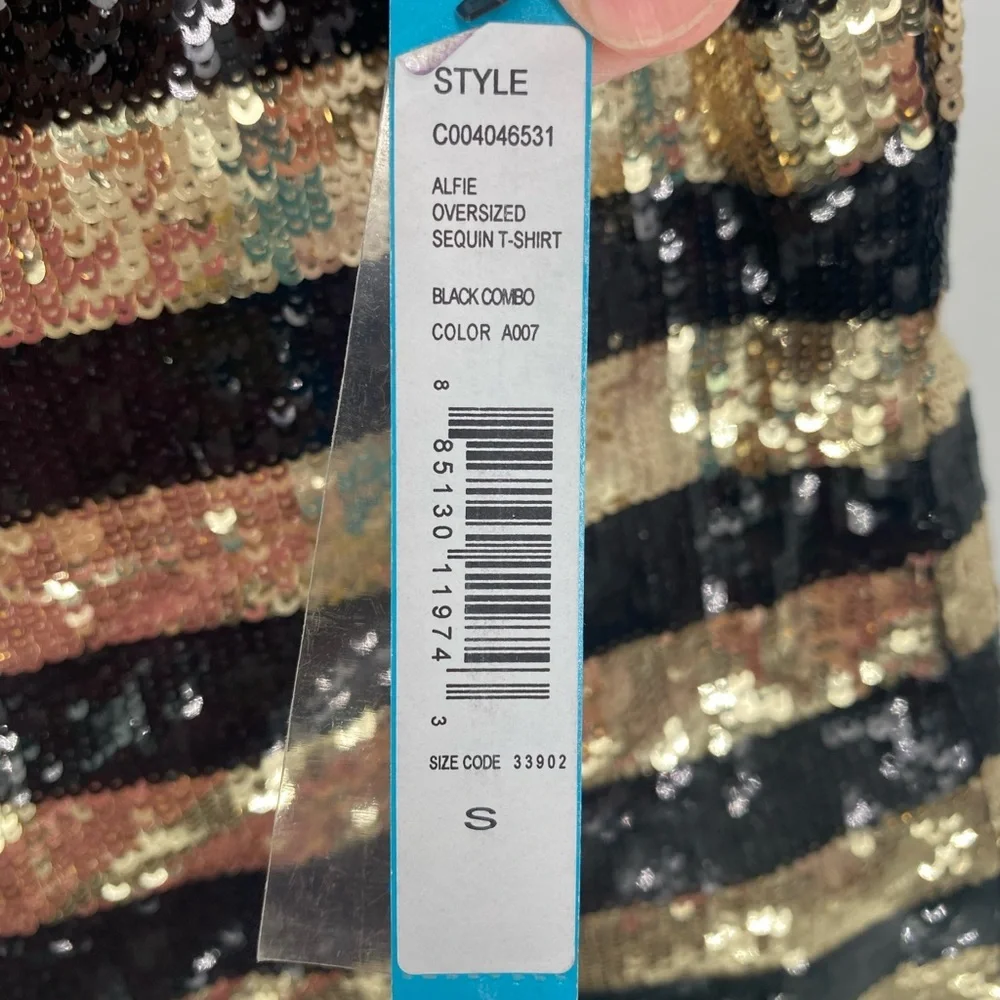 ALICE & OLIVIA - Alfie Oversized Sequin Top - Picture 8 of 11